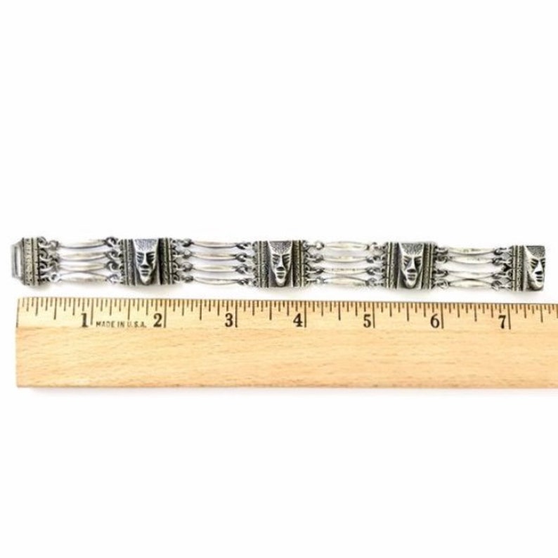 Linked Bracelet Sterling Silver Tribal Jewelry