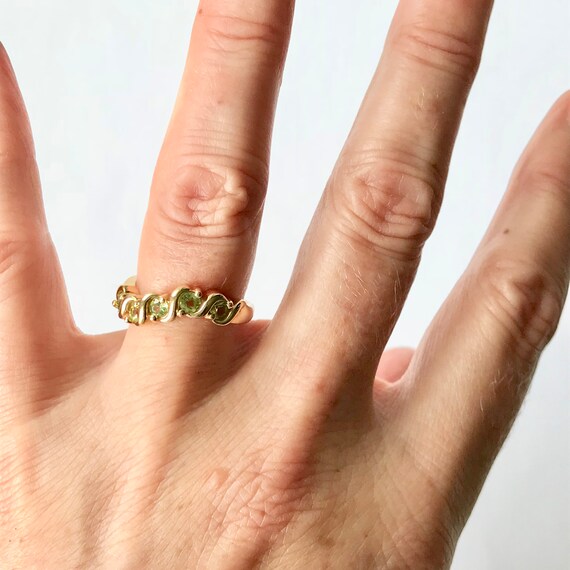 Peridot Gemstone Ring Vintage Jewelry Gift for Her - image 4