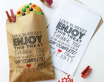 Wedding Favor Rustic Candy Party Bags Personalized