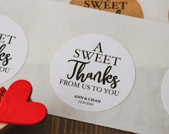 Wedding Stickers Custom - Thank You Favor Stickers - Party Favors - Labels - Favor Bags - Bridal Shower Stickers - Bridal Shower Favors