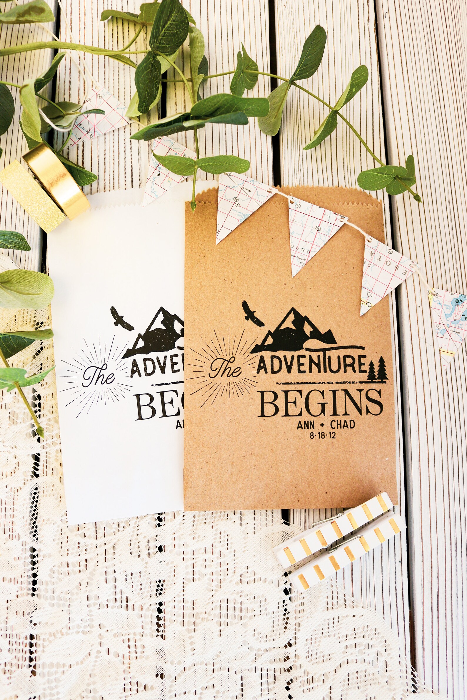 Woosytoo 'And So The Adventure Begins' Gift Bags - Party Favor Bags For Travel Theme - View #5