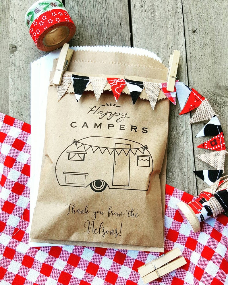 Favor Bags Happy Campers Wedding favors Treat Bags Etsy
