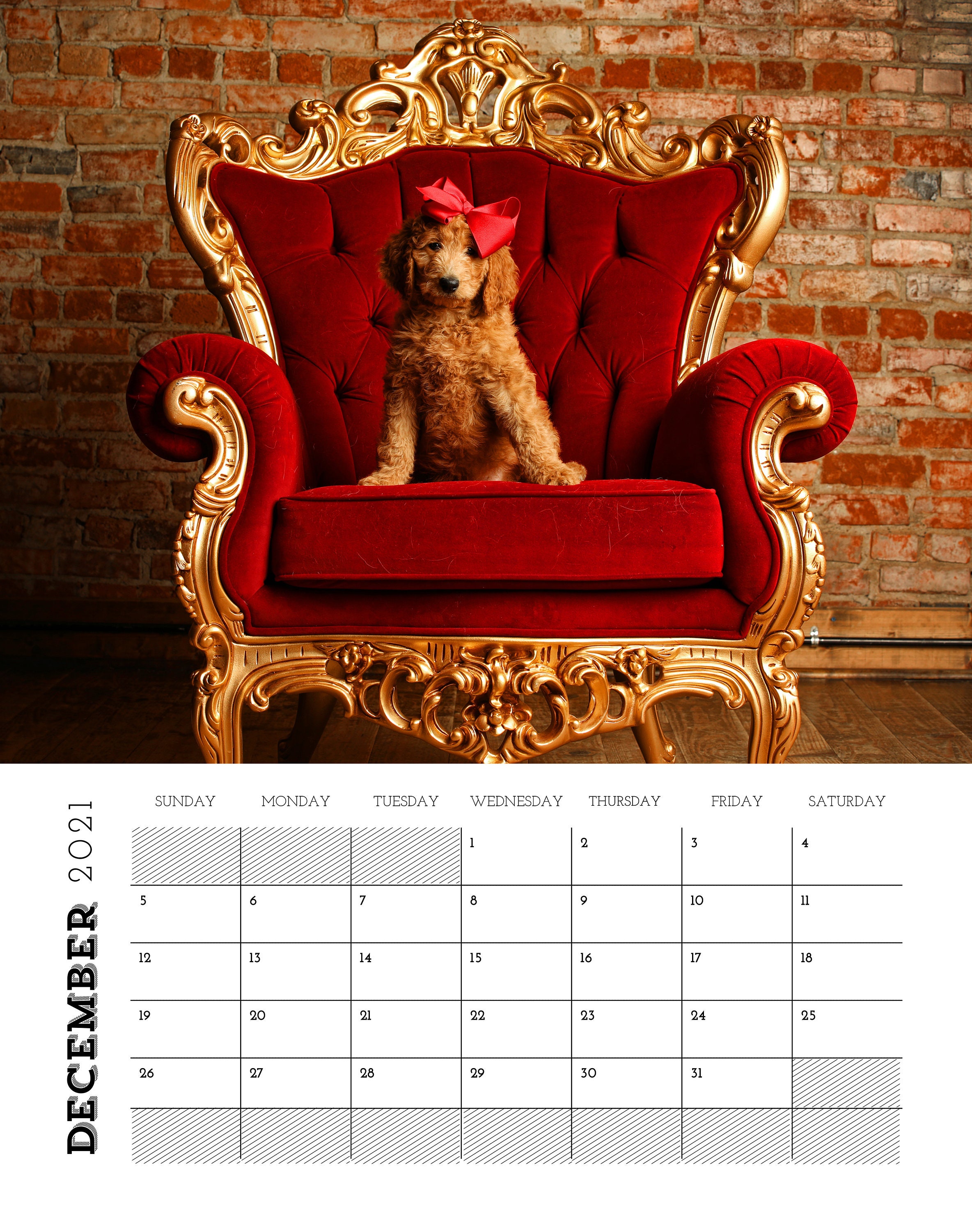 Puppy Calendar 2021 Etsy