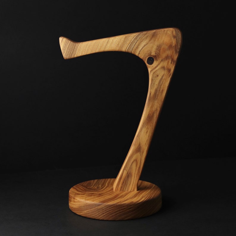 Headphone Stand Various Wood Species / Holder Solid Wood Over-the-ear headphone storage Ash