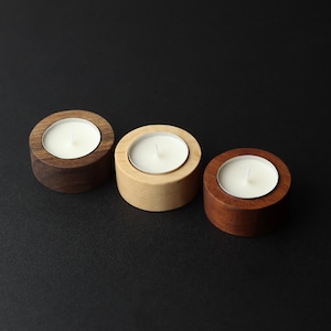 Candle Holder with Tealight - Various Wood Types
