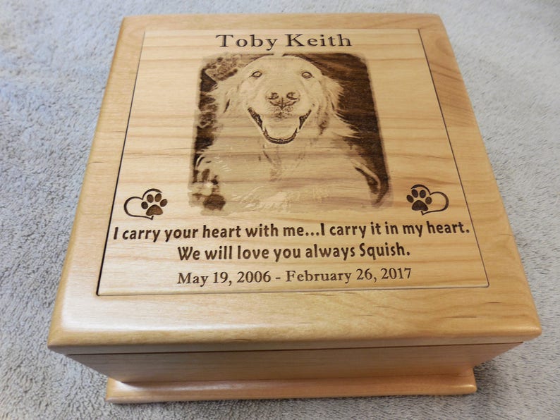 Large Pet Urn Large Engraved Dog Urn Etsy