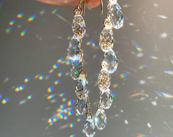 Boucles D'oreille Clips En Argent Avec Perles Et Cristaux - Style Vintage - Très Bon état