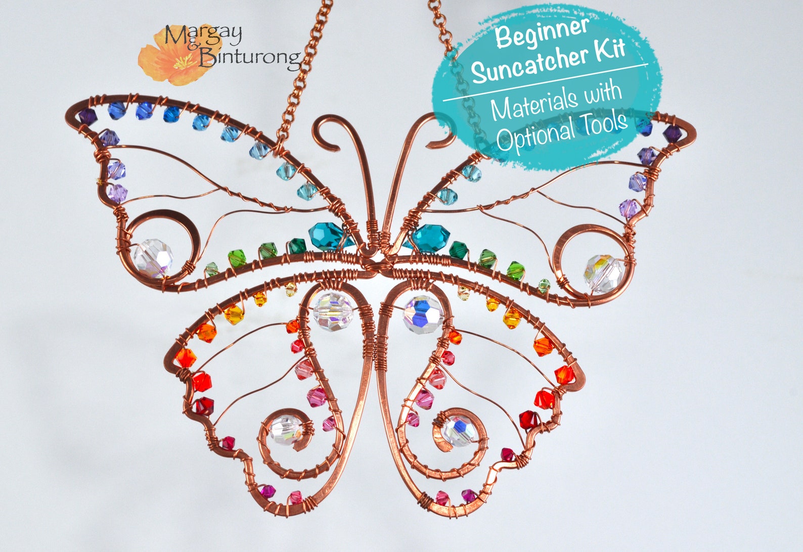 DIY craft kit for adults easy beginner Butterfly suncatcher Etsy