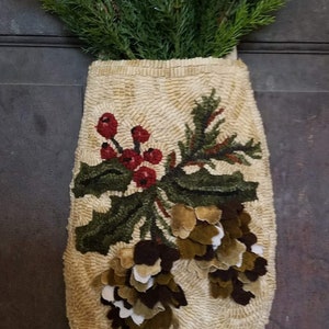 PATTERN: Winter Pines Proddy Rug Hooking Pocket Pattern