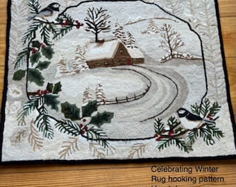MOTIF : Célébration de l'hiver avec crochets de tapis