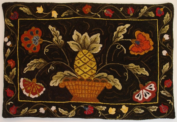 PATTERN:Welcome Rug Hooking Pattern on linen