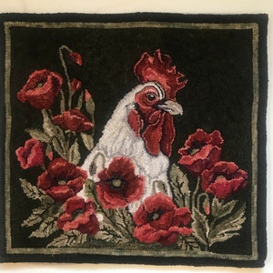 Rooster Cockburn Rug Hooking Pattern