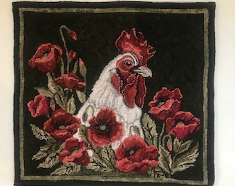 PATTERN:Rooster Cockburn Rug Hooking Pattern