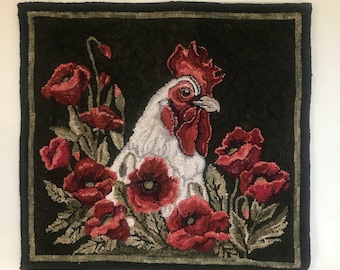 Rooster Cockburn Rug Hooking Pattern