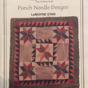 PATTERN:LeMoyne Star punch needle pattern