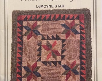 LeMoyne Star punch needle pattern