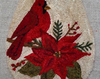 Winter Blessings rug hooking pattern hanging pocket