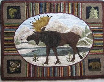PATTERN:Moosehead Lake Rug Hooking Pattern
