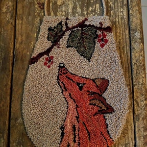 The Fox and The Grapes Punch Needle Pattern