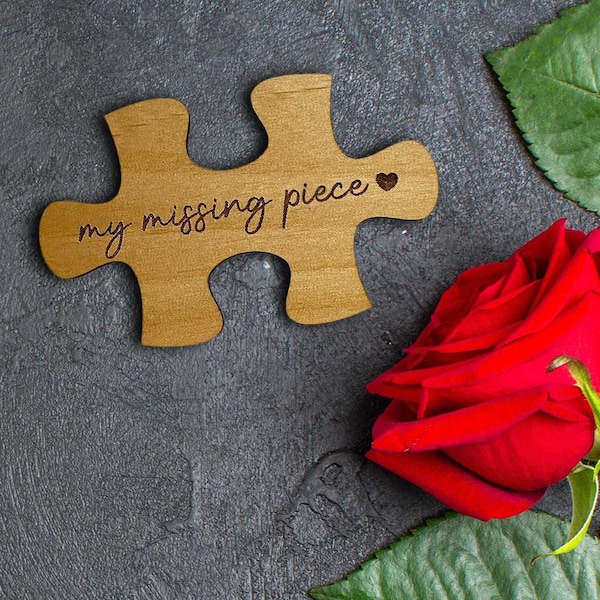 My Missing Piece - Keepsake Gift, Valentines Gift, Wood Missing Puzzle Piece, Keepsake Token, 5th anniversary Gift