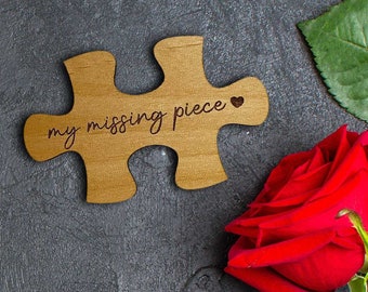 My Missing Piece -  Wood 5th anniversary Keepsake Gift