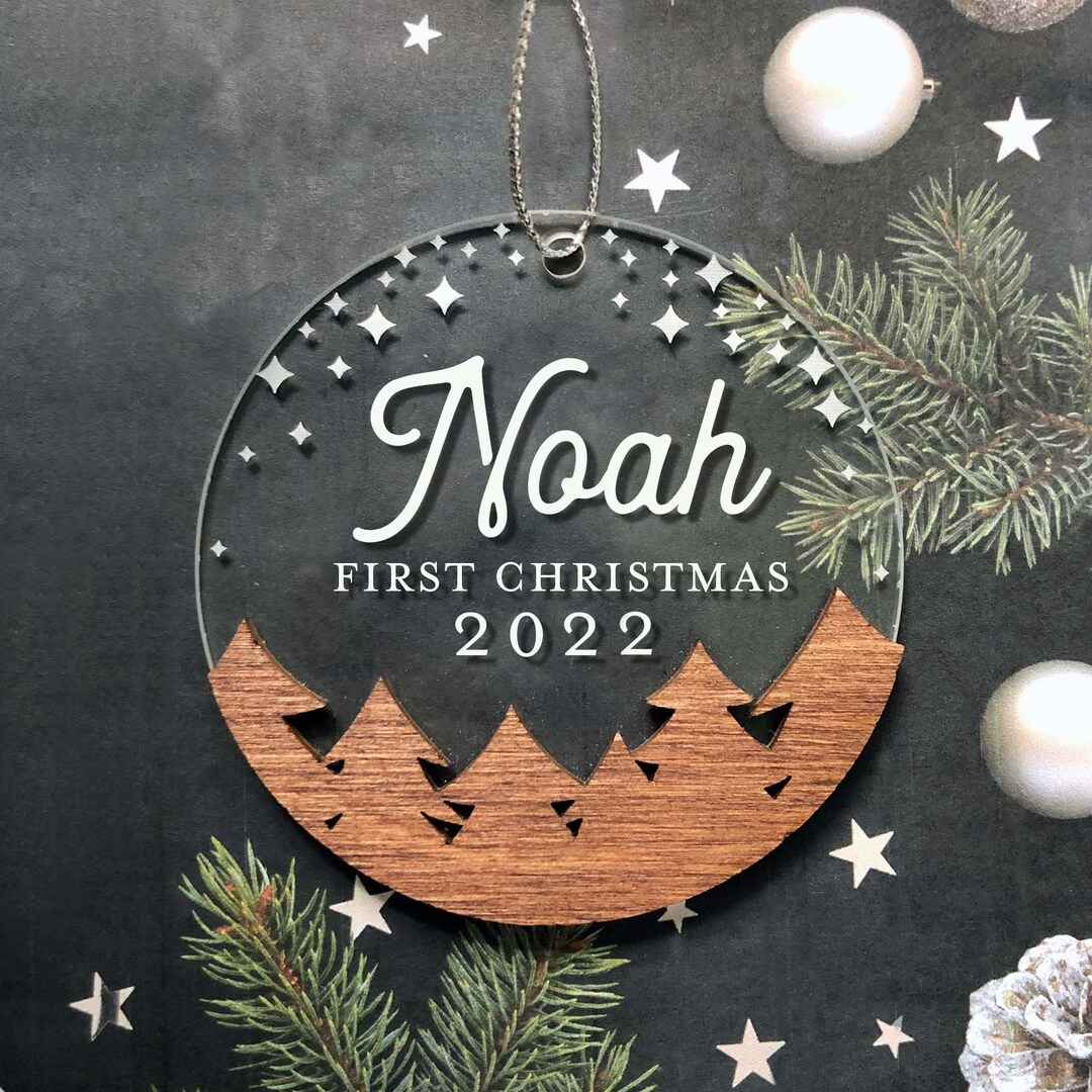Personalized Baby Ornament Babys First Christmas Ornament Etsy