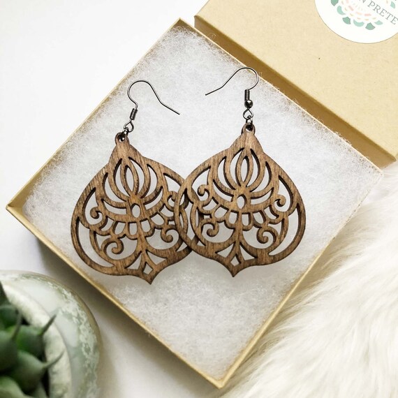 Flipkart.com - Buy Graceful Stylish Wooden Earrings For Women And Girls Wood  Drops & Danglers Online at Best Prices in India