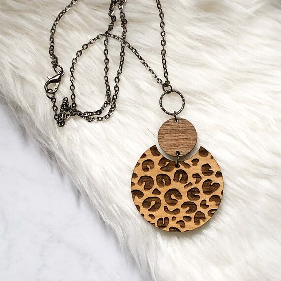 Leopard print statement best sale necklace
