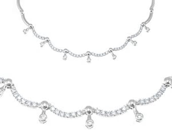 Gunmetal Micro Pave Leaf Necklace main image 1