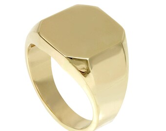 Signet Men's Ring in 14K Yellow Gold