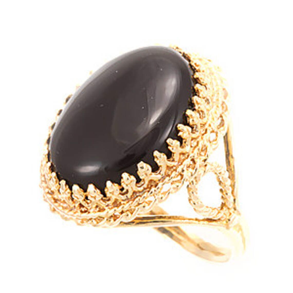 Black Onyx Ladies Rings 14K Yellow Gold ladies Fine Jewelry Etsy