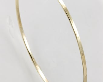 Gold Bangle, 14K yellow Bracelet, Plain Gold Bracelet, Unisex Bangle