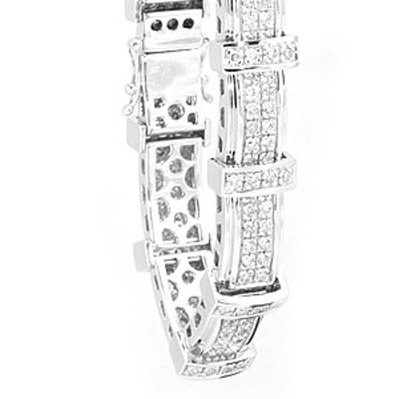 Diamond Tennis Bracelet 14K White Gold Unisex Bracelets Etsy