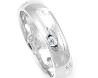 Anello di diamanti, anello di nozze di diamanti, fede nuziale