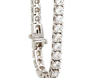 Diamond Tennis Bracelet, 14k White Gold Ladies Bracelets, Diamond Link Bracelet, Ladies Fine Jewelry
