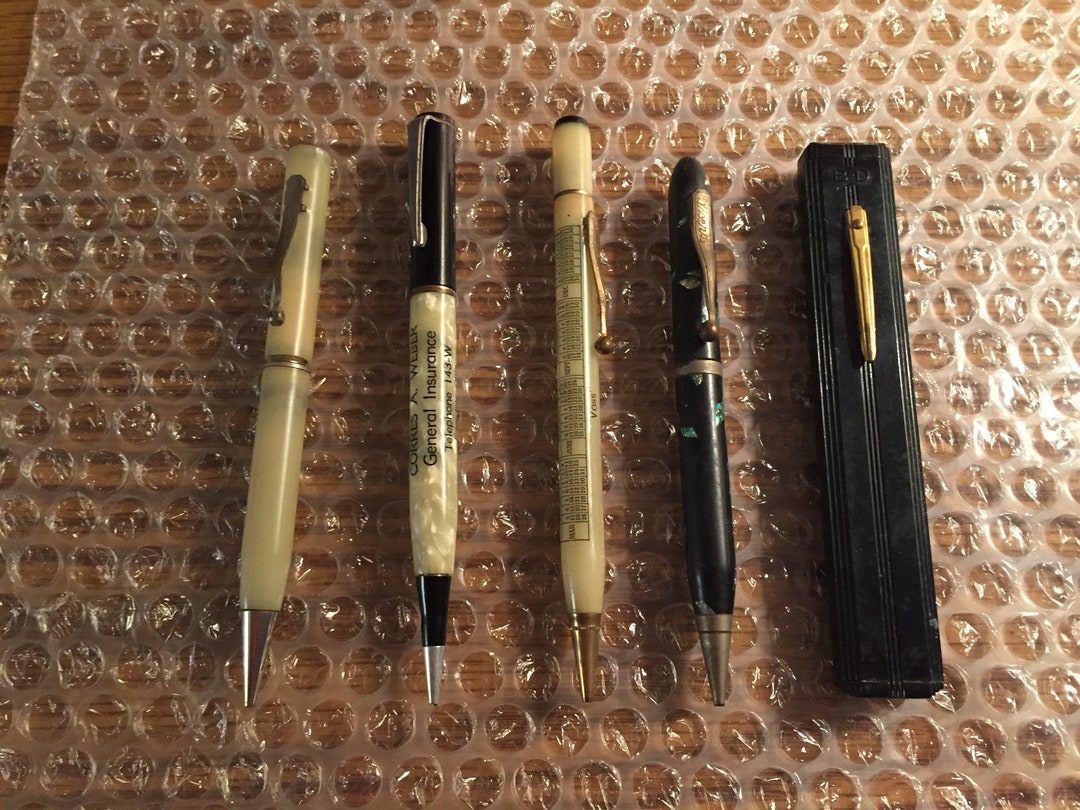 Mechanical Pencils and Pencil Lead Case 5 Items Etsy