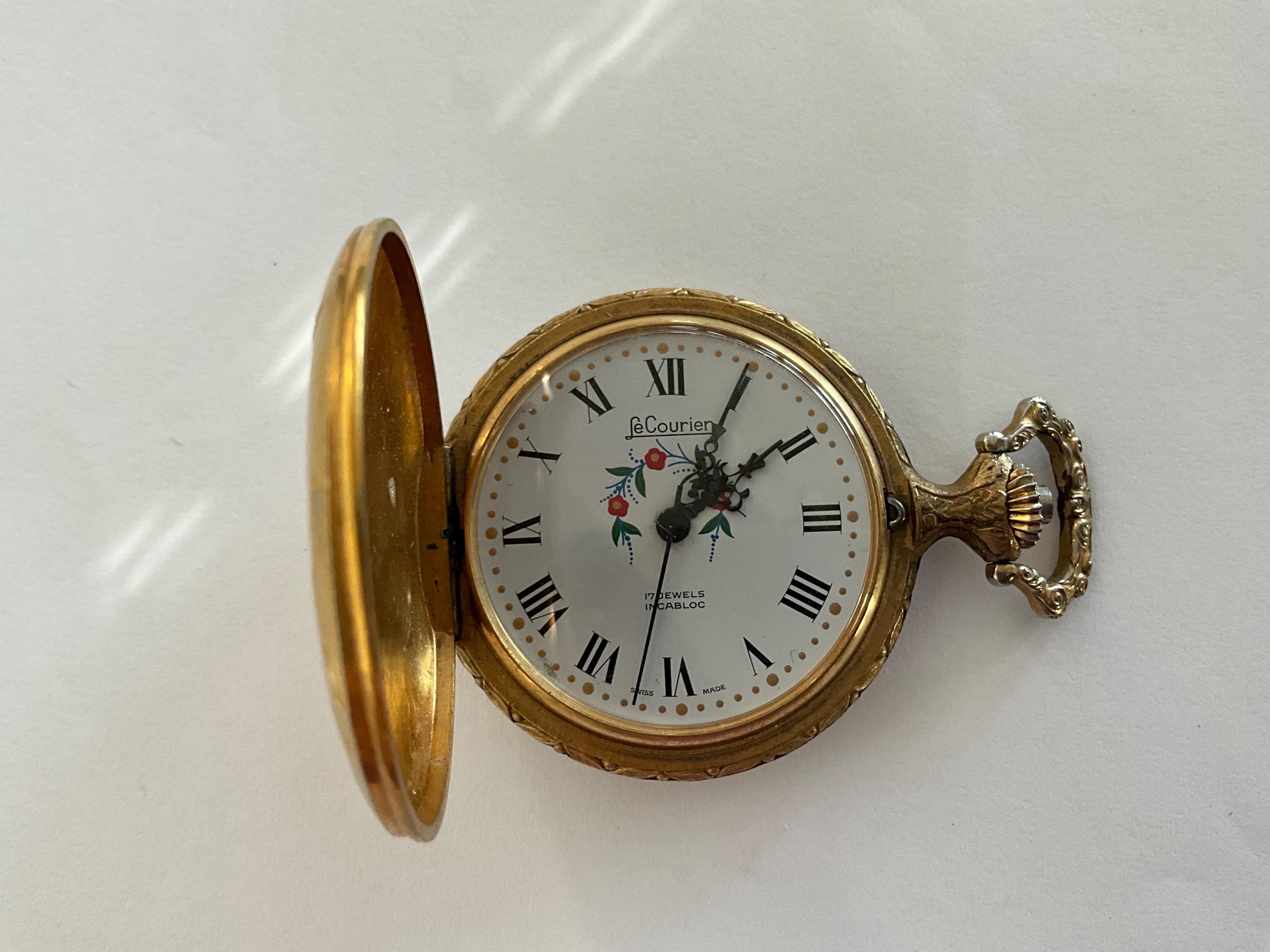 Swiss Le Courier Hunter Case Pocket Watch