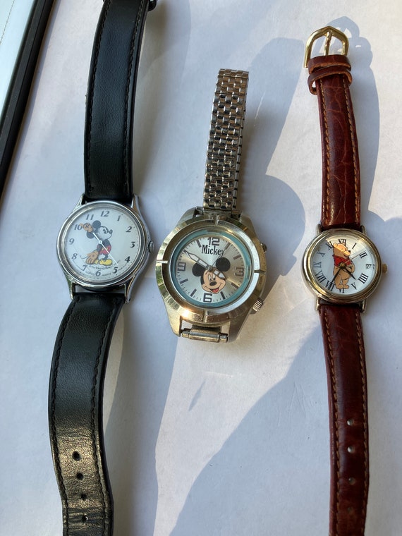 Disney, Mickey and Pooh Bear watches