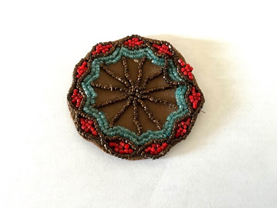 Vintage Seed Beaded Broach