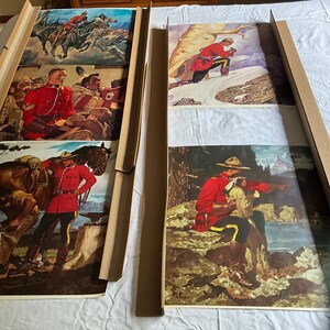Royal Canadian Mounted  Police Offset Lithograph Prints Set of 5A Friberg