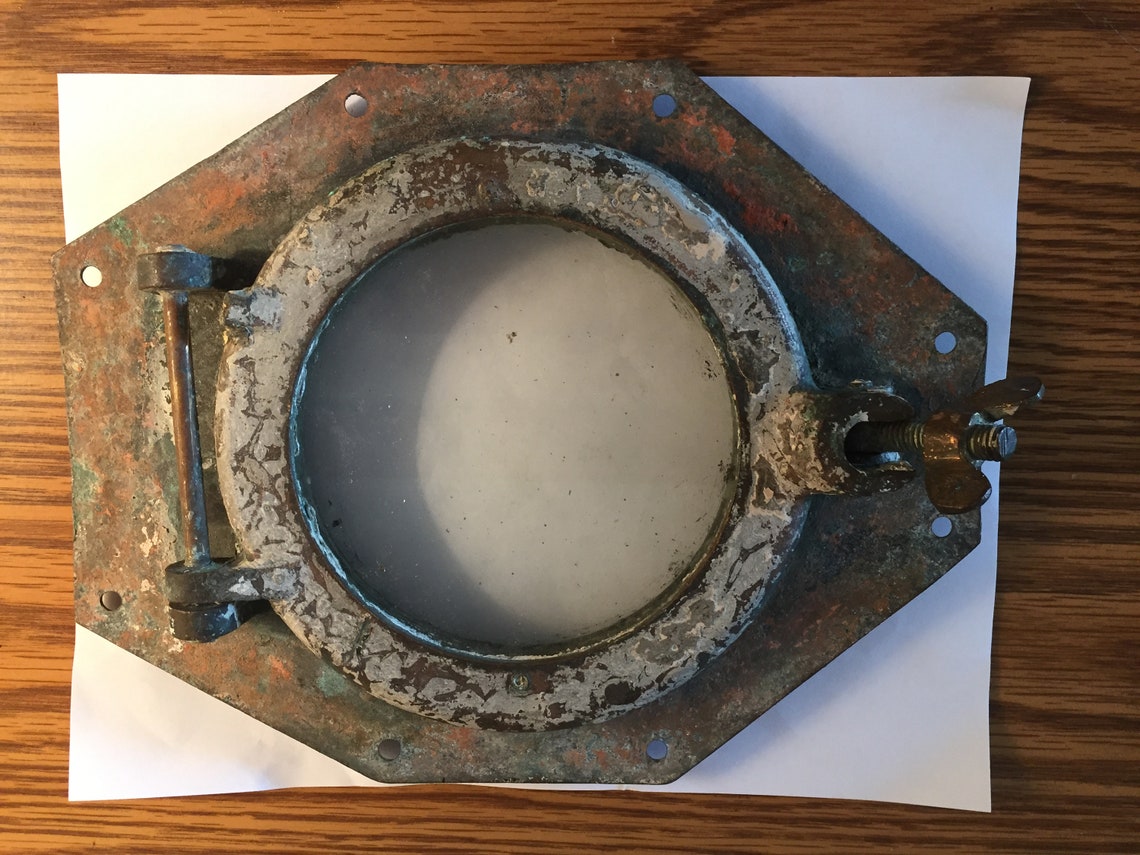 Antique Porthole with octagonal frame Etsy