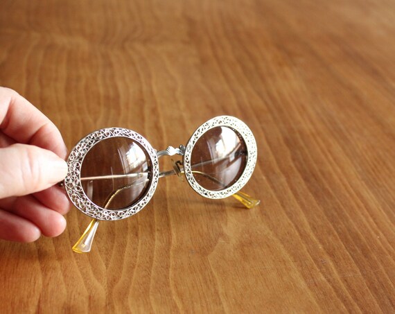 Vintage Tura Eyeglasses - 1960s Cast Metal Eye Fr… - image 3
