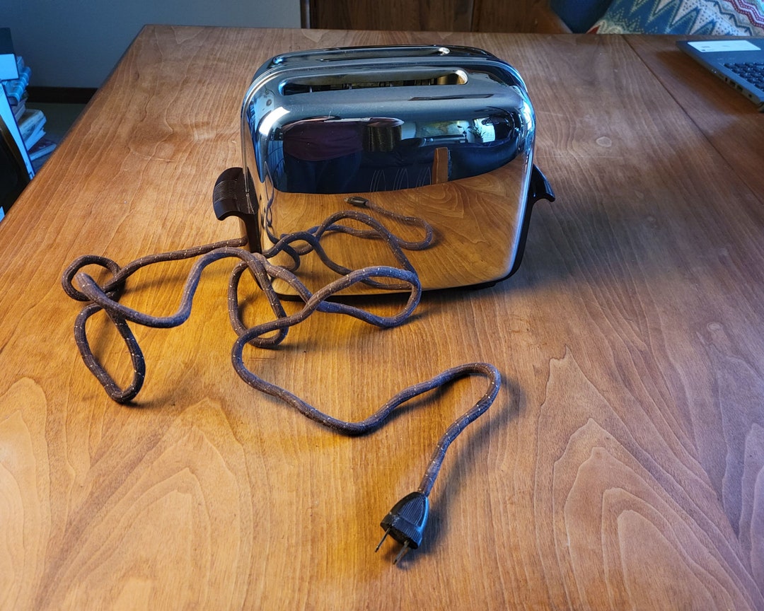 1950s Toastmaster Chrome Toaster Working Vintage MCM Kitchen Appliance