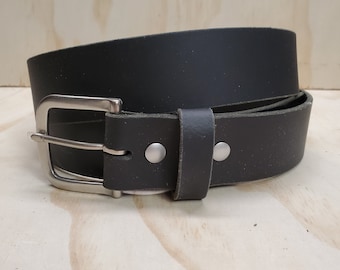 Classic Black Leather Belt