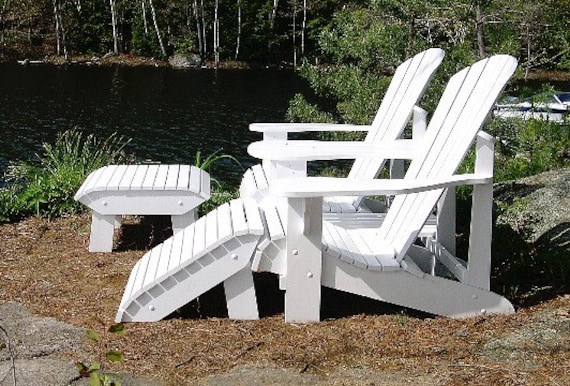 Adirondack Footstool Plans Downloadable PDF Prints Full Size
