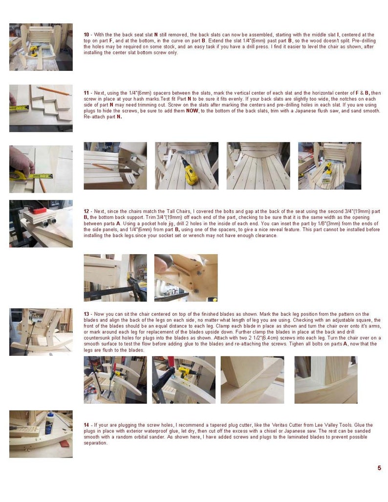 Nanas Rocker CONVERSION Kit for the Tall Chair Plans Etsy Australia