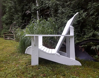 Piani per sedie Adirondack - Modelli in formato PDF scaricabili stampati a grandezza naturale su un plotter a rullo da 24", presso la tipografia locale