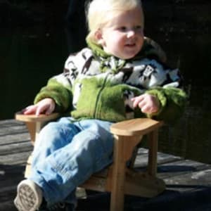 Child Size Adirondack Chair Plans - Downloadable PDF prints full size patterns on a 24&quot;x36&quot; flat bed plotter