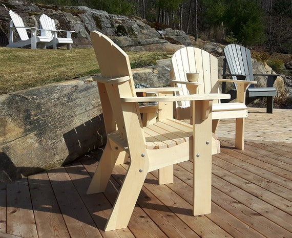 Adirondack Arm Chair Plans Dwg Files For Cnc Machines Etsy