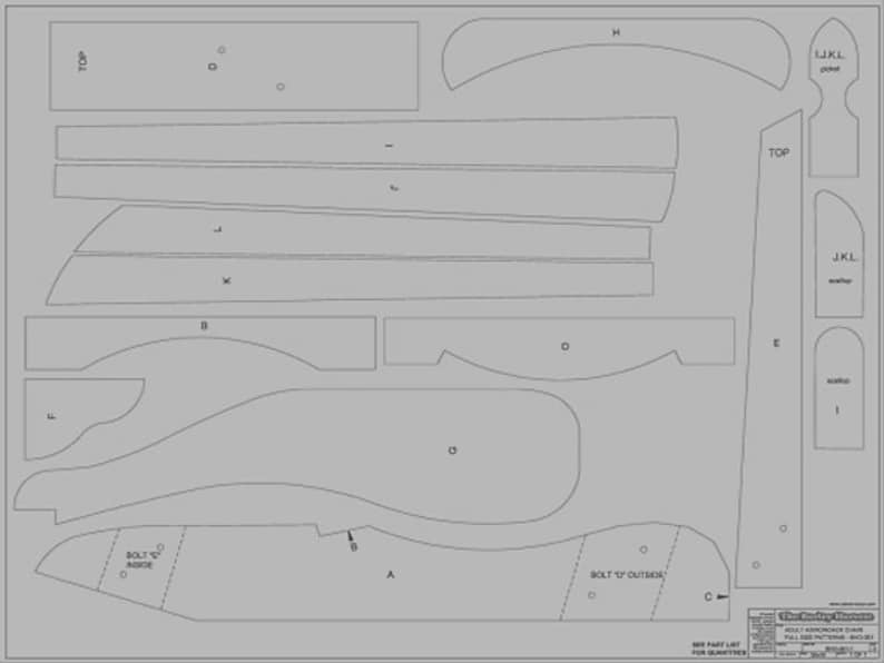 Adirondack Chair Plans Digital CAD PDF | Etsy